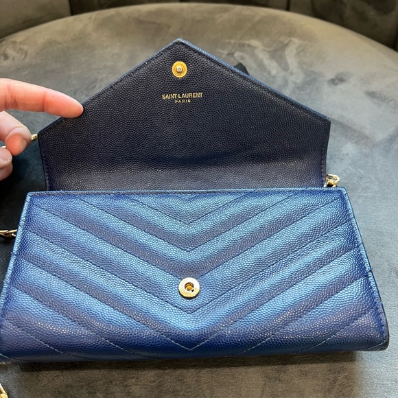 YSL cassandre envelope flap wallet on chain - Picture 3 of 15